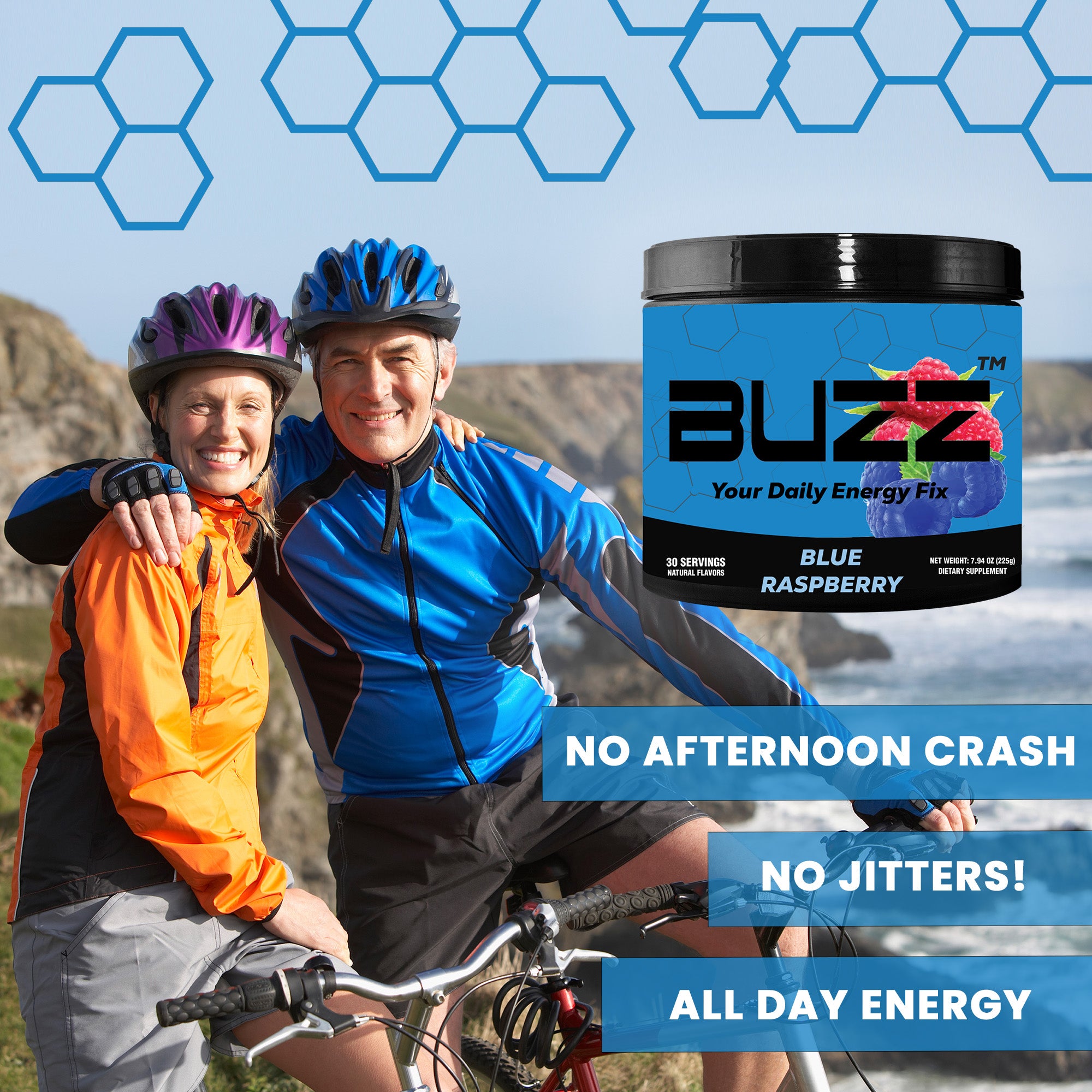 Morning Buzz Blue Raspberry - Healthy Energy Drink Mix – Morning Buzz ...