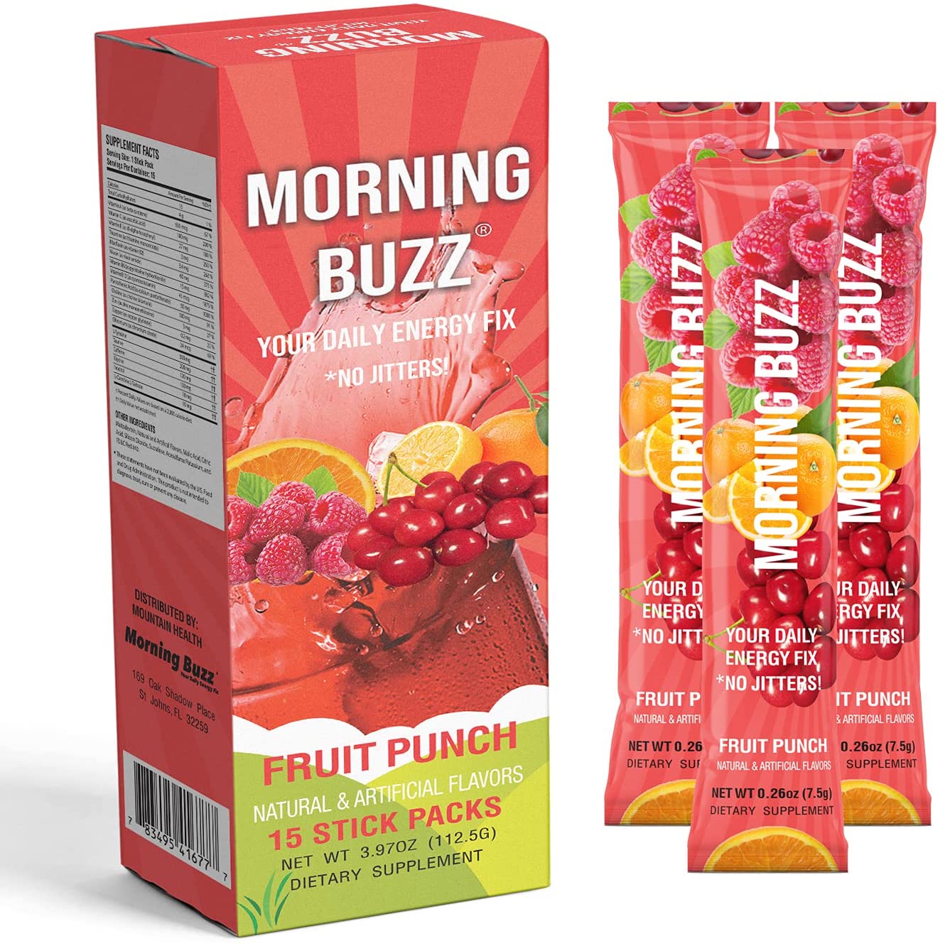 Morning Buzz Stick Pack - Fruit Punch