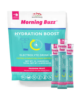 Morning Buzz Stick Packs - Hydration Boost Passion Fruit